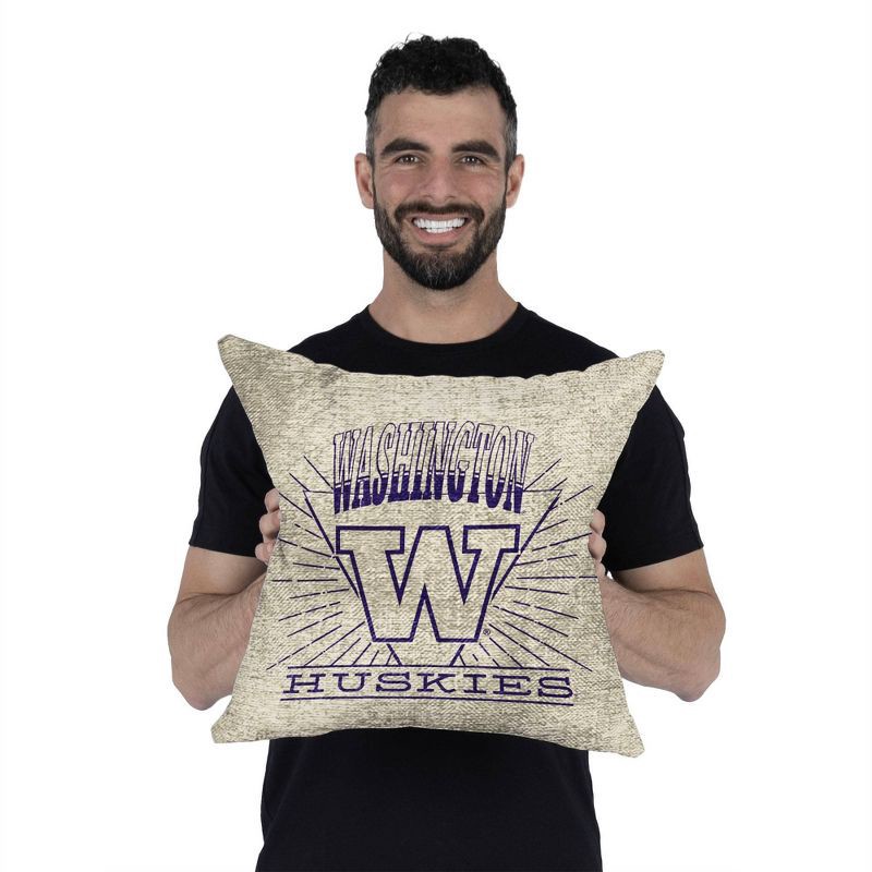 slide 4 of 5, NCAA Washington Huskies 26 x 26 Woven Tapestry Pillow, 1 ct