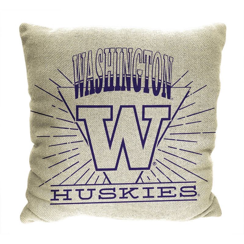 slide 1 of 5, NCAA Washington Huskies 26 x 26 Woven Tapestry Pillow, 1 ct