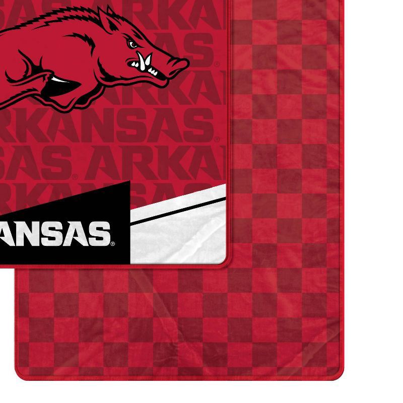 slide 2 of 3, NCAA Arkansas Razorbacks Diagonal Ghost Checker Double Sided Blanket, 1 ct