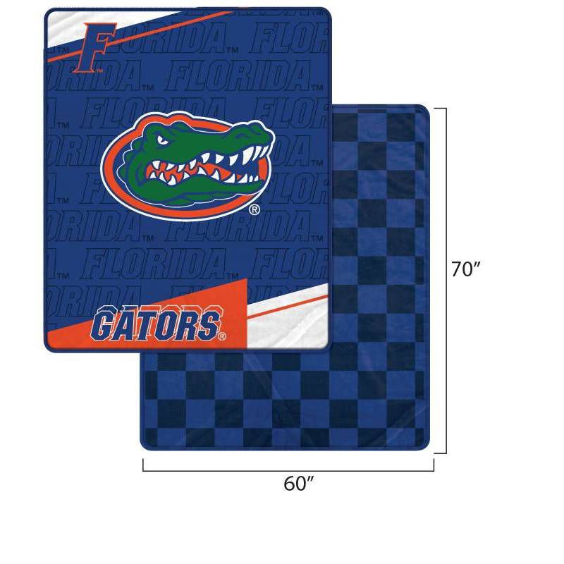 slide 3 of 3, NCAA Florida Gators Diagonal Ghost Checker Double Sided Blanket, 1 ct