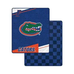 NCAA Florida Gators Diagonal Ghost Checker Double Sided Blanket