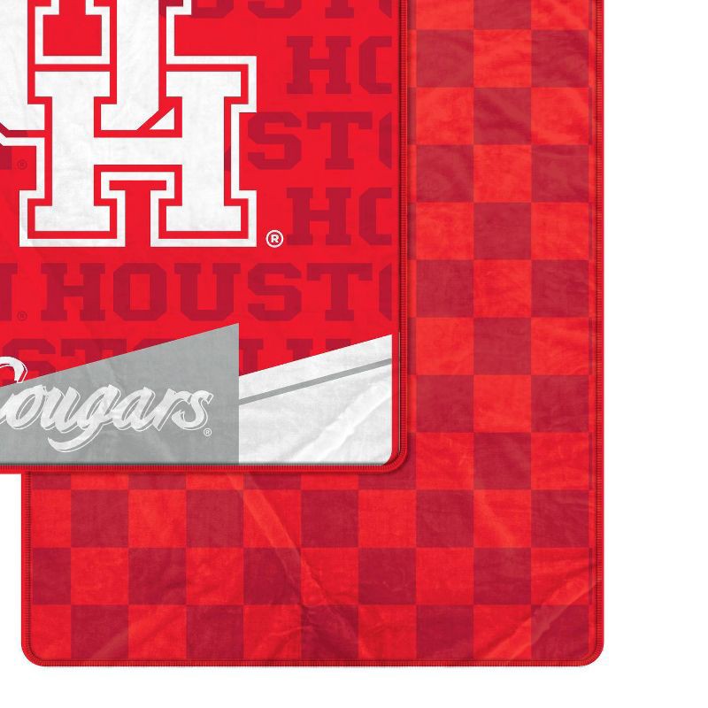 slide 2 of 3, NCAA Houston Cougars Diagonal Ghost Checker Double Sided Blanket, 1 ct