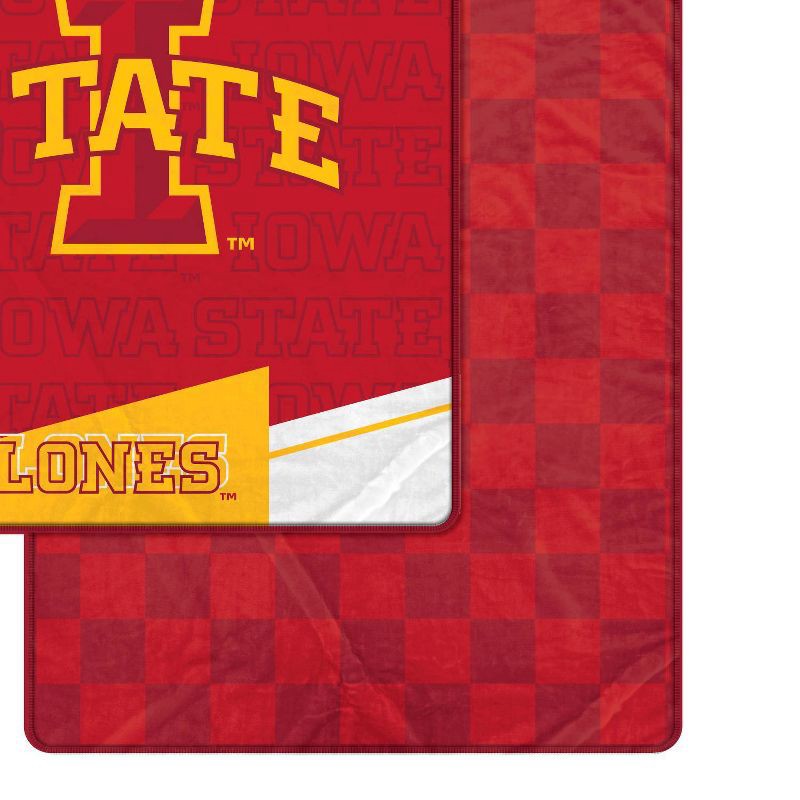 slide 2 of 3, NCAA Iowa State Cyclones Diagonal Ghost Checker Double Sided Blanket, 1 ct