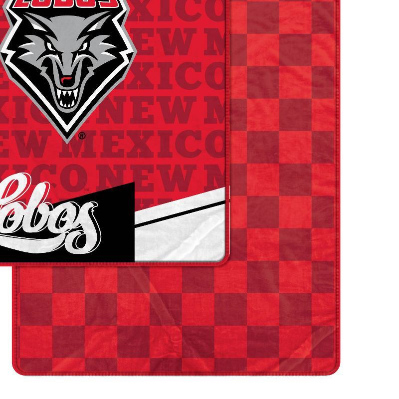 slide 2 of 3, NCAA New Mexico Lobos Diagonal Ghost Checker Double Sided Blanket, 1 ct