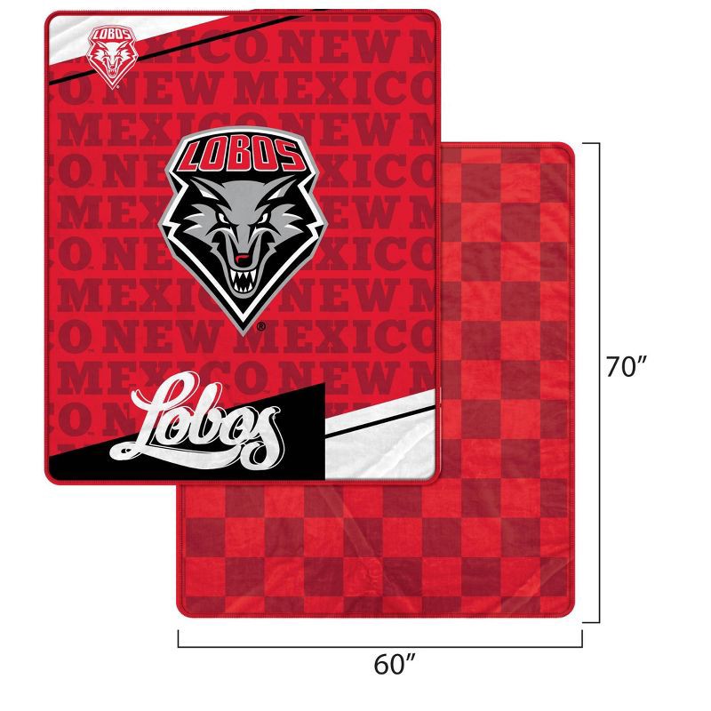 slide 3 of 3, NCAA New Mexico Lobos Diagonal Ghost Checker Double Sided Blanket, 1 ct