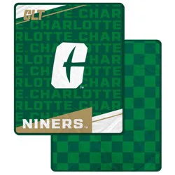 NCAA North Carolina Tar Heels Diagonal Ghost Checker Double Sided Blanket