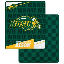 NCAA North Dakota State Bison Diagonal Ghost Checker Double Sided Blanket