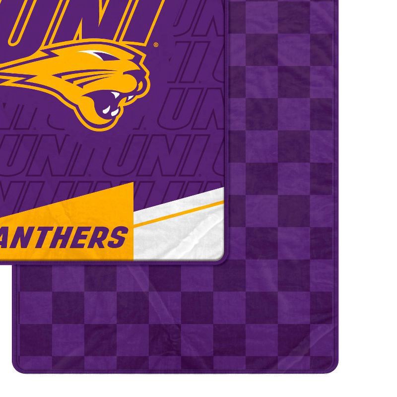 slide 2 of 3, NCAA Northern Iowa Panthers Diagonal Ghost Checker Double Sided Blanket, 1 ct