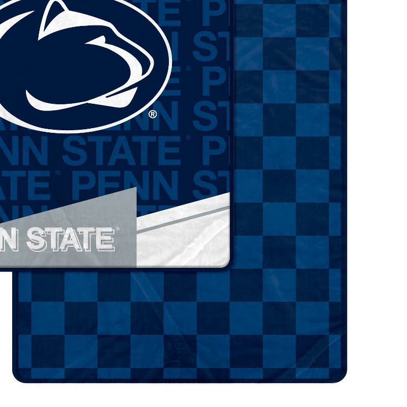 slide 2 of 3, NCAA Penn State Nittany Lions Diagonal Ghost Checker Double Sided Blanket, 1 ct