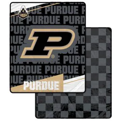 NCAA Purdue Boilermakers Diagonal Ghost Checker Double Sided Blanket