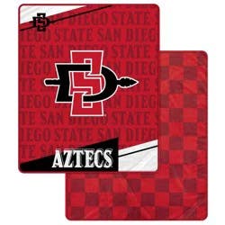 NCAA San Diego State Aztecs Diagonal Ghost Checker Double Sided Blanket