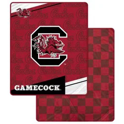NCAA South Carolina Gamecocks Diagonal Ghost Checker Double Sided Blanket