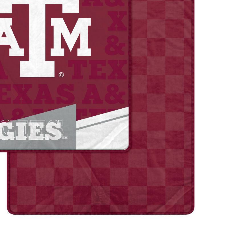 slide 2 of 3, NCAA Texas A&M Aggies Diagonal Ghost Checker Double Sided Blanket, 1 ct