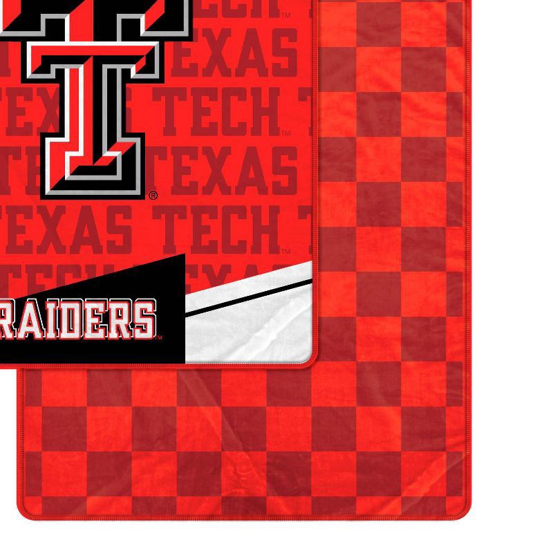slide 2 of 3, NCAA Texas Tech Red Raiders Diagonal Ghost Checker Double Sided Blanket, 1 ct
