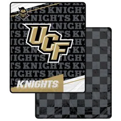 NCAA UCF Knights Diagonal Ghost Checker Double Sided Blanket