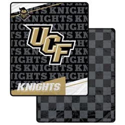 NCAA UCF Knights Diagonal Ghost Checker Double Sided Blanket