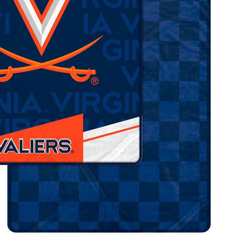slide 2 of 3, NCAA Virginia Cavaliers Diagonal Ghost Checker Double Sided Blanket, 1 ct