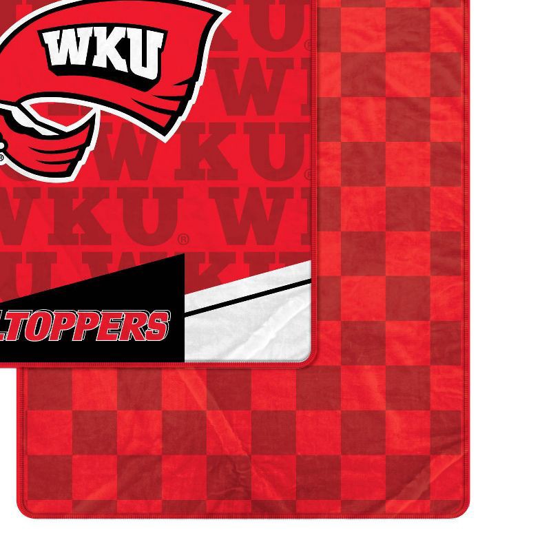slide 2 of 3, NCAA Western Kentucky Hilltoppers Diagonal Ghost Checker Double Sided Blanket, 1 ct