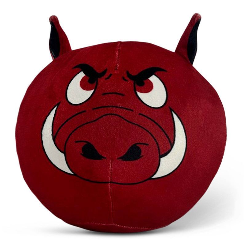 slide 1 of 1, NCAA Arkansas Razorbacks 8" Round Mascot Pillow, 1 ct