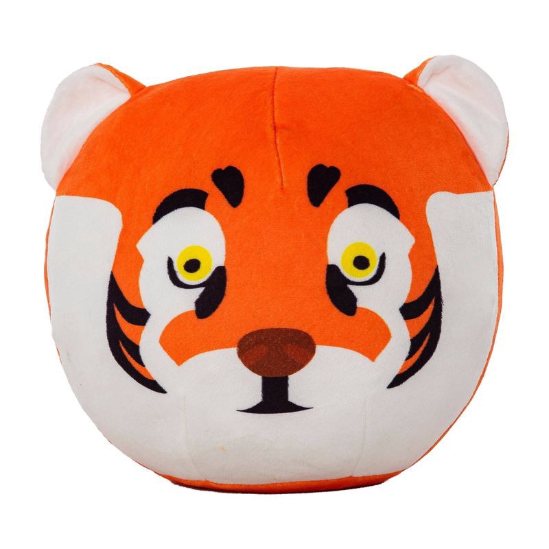 slide 1 of 4, NCAA Clemson Tigers 8" Round Mascot Pillow, 1 ct