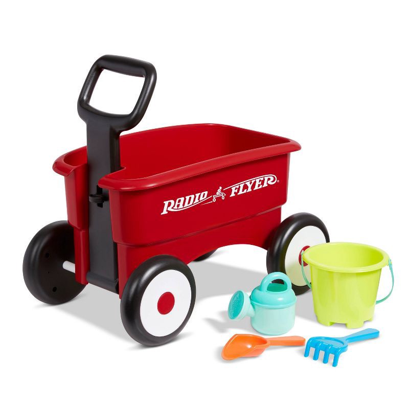 slide 12 of 12, Radio Flyer 2-in-1 Wagon with Garden Tools Push Walker, 1 ct