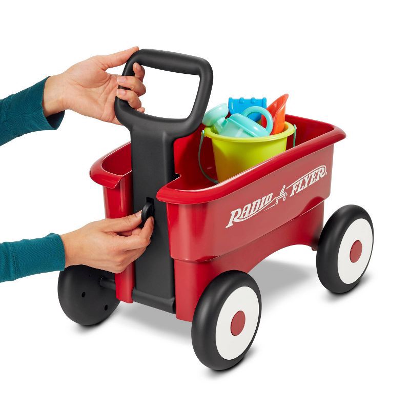 slide 7 of 12, Radio Flyer 2-in-1 Wagon with Garden Tools Push Walker, 1 ct
