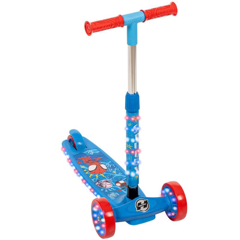 slide 5 of 12, Huffy Spidey and His Amazing Friend 3-Wheel Scooter with LED Lights - Blue, 1 ct