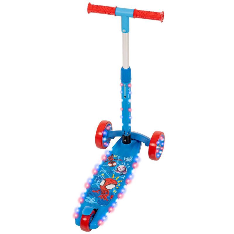 slide 7 of 12, Huffy Spidey and His Amazing Friend 3-Wheel Scooter with LED Lights - Blue, 1 ct