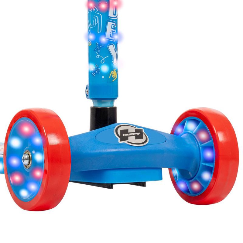 slide 9 of 12, Huffy Spidey and His Amazing Friend 3-Wheel Scooter with LED Lights - Blue, 1 ct