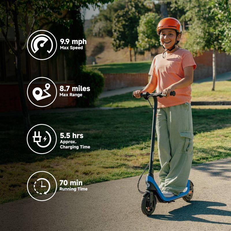 slide 3 of 12, Segway C2 Lite Kids Electric Scooter 9.9 mph Max Speed and 5.9 mi Max Range - Blue, 1 ct