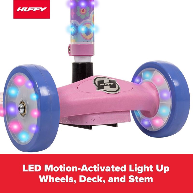 slide 2 of 12, Huffy Disney Princess 3-Wheel Scooter with LED Lights - Pink/Purple, 1 ct