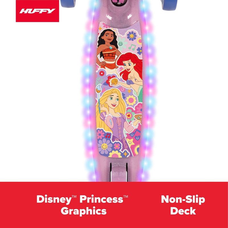 slide 3 of 12, Huffy Disney Princess 3-Wheel Scooter with LED Lights - Pink/Purple, 1 ct