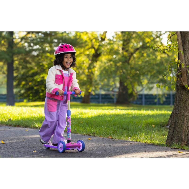 slide 5 of 12, Huffy Disney Princess 3-Wheel Scooter with LED Lights - Pink/Purple, 1 ct