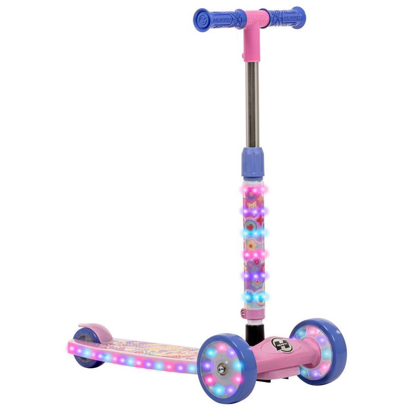 slide 6 of 12, Huffy Disney Princess 3-Wheel Scooter with LED Lights - Pink/Purple, 1 ct