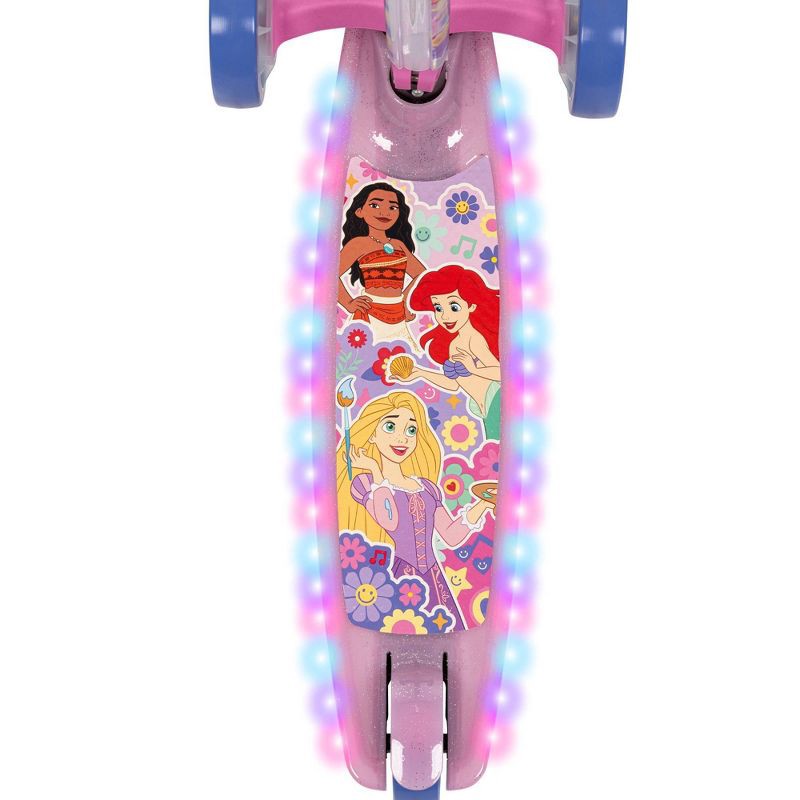 slide 8 of 12, Huffy Disney Princess 3-Wheel Scooter with LED Lights - Pink/Purple, 1 ct