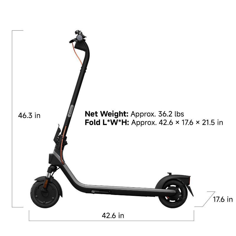slide 4 of 13, Segway E2 Plus II Teens and Adults Electric Scooter 15 mph Max Speed and 16 mi Max Range - Black, 1 ct