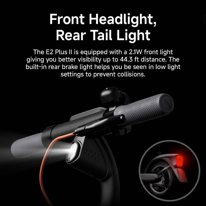 slide 10 of 13, Segway E2 Plus II Teens and Adults Electric Scooter 15 mph Max Speed and 16 mi Max Range - Black, 1 ct