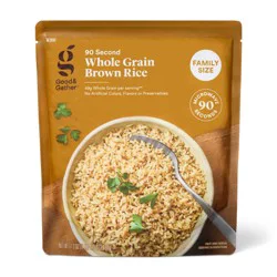 Family Size Microwavable Whole Grain Brown Rice - 17.3oz - Good & Gather™
