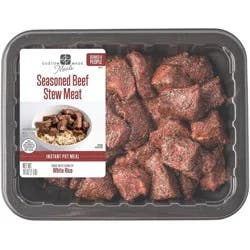 Custom Made Meals Seasoned Beef Stew Meat - 16oz