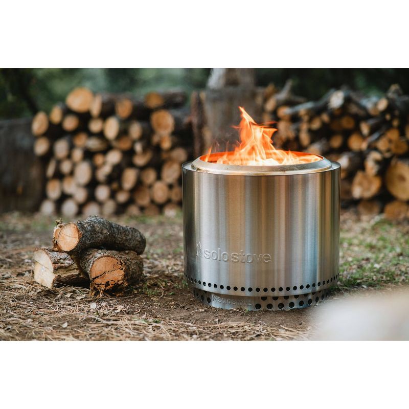 slide 3 of 5, Solo Stove Bonfire 19.5" Smokeless Firepit and Stand Stainless Steel, 1 ct