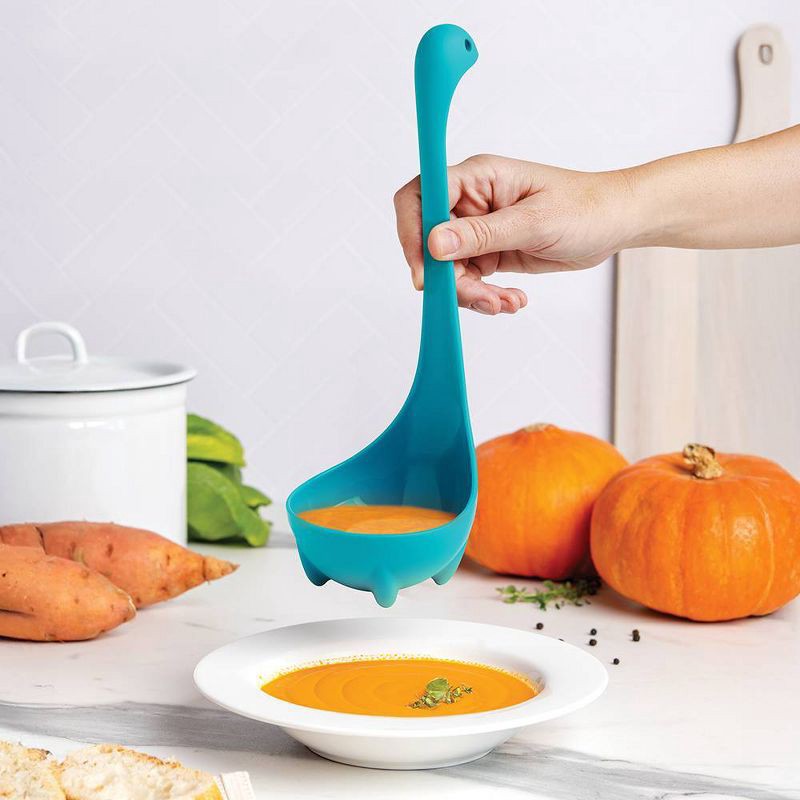 slide 3 of 5, Ototo Holiday Gift Silicone Jumbo Nessie Loch Ness Ladle Turquoise, 1 ct