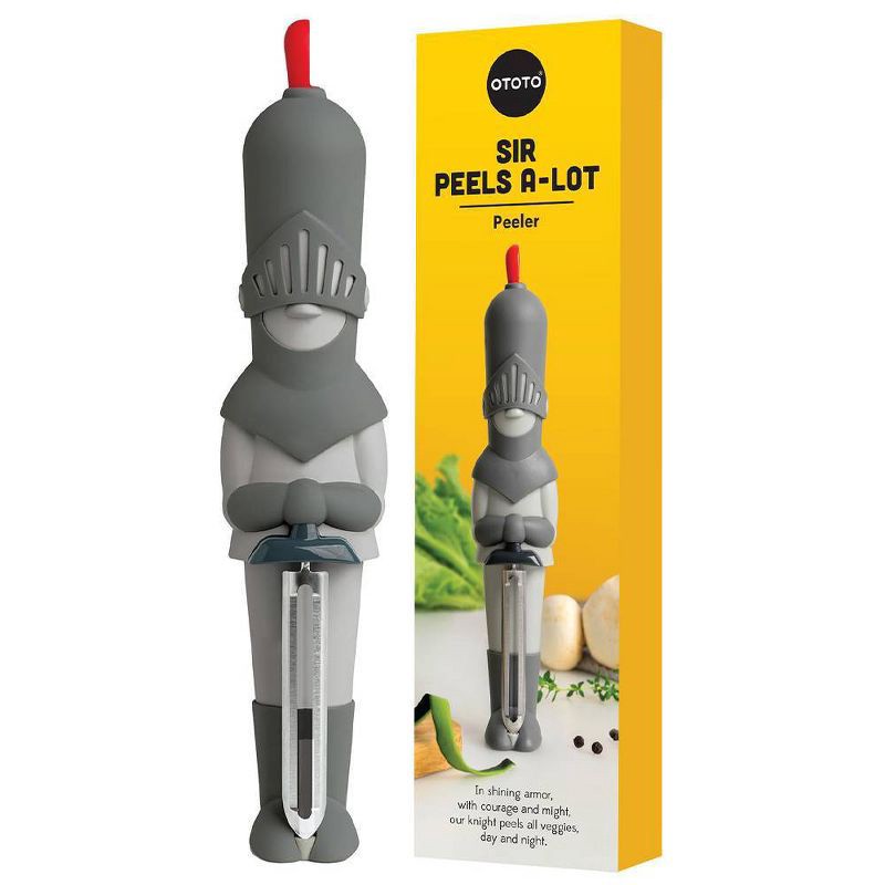 slide 2 of 5, Ototo Holiday Gift Stainless Steel Sir Peels-a-Lot Knight Veggie Peeler, 1 ct