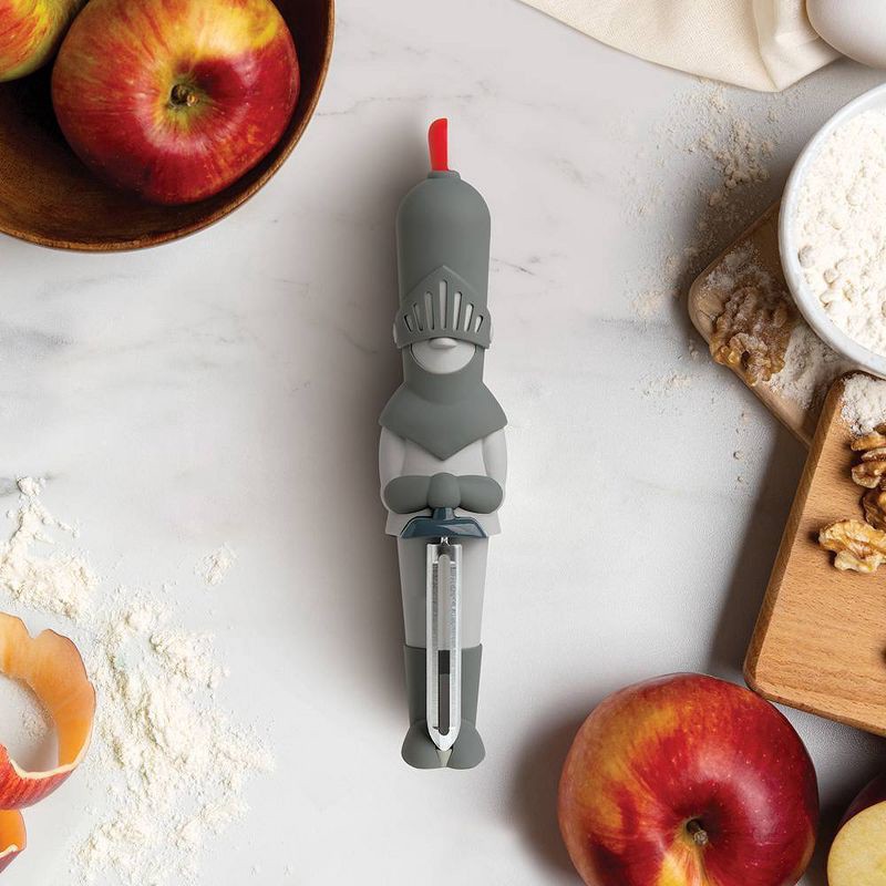 slide 3 of 5, Ototo Holiday Gift Stainless Steel Sir Peels-a-Lot Knight Veggie Peeler, 1 ct