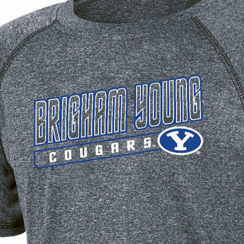slide 3 of 3, NCAA BYU Cougars Boys' Gray Poly T-Shirt - XS, 1 ct