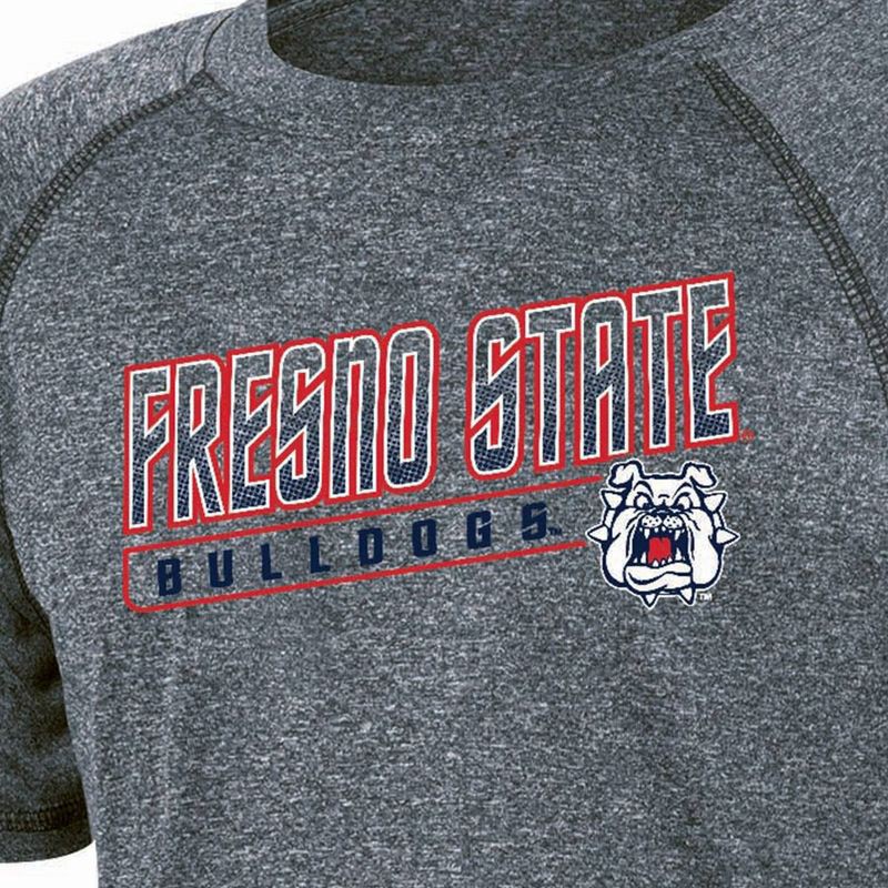 slide 3 of 3, NCAA Fresno State Bulldogs Boys' Gray Poly T-Shirt - XS, 1 ct