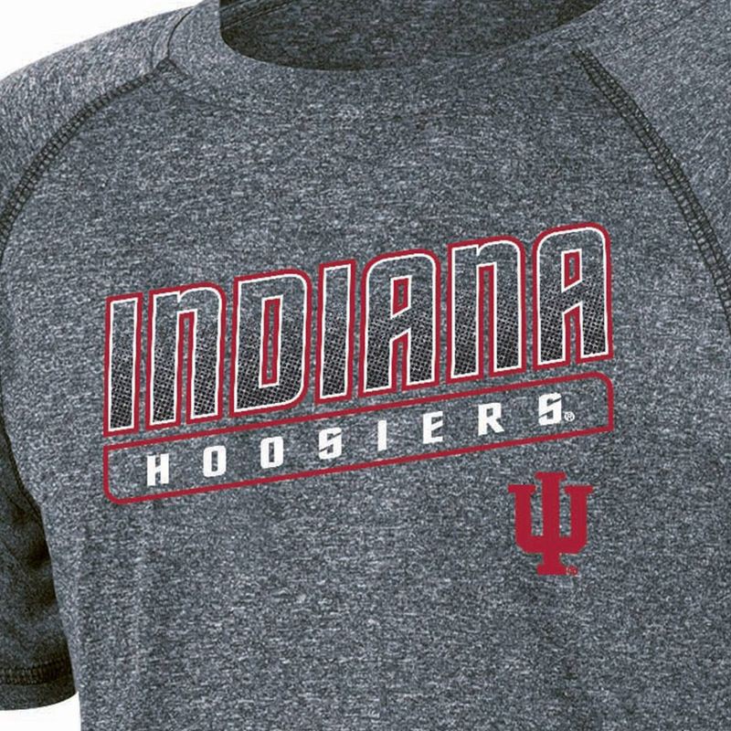 slide 3 of 3, NCAA Indiana Hoosiers Boys' Gray Poly T-Shirt - S, 1 ct