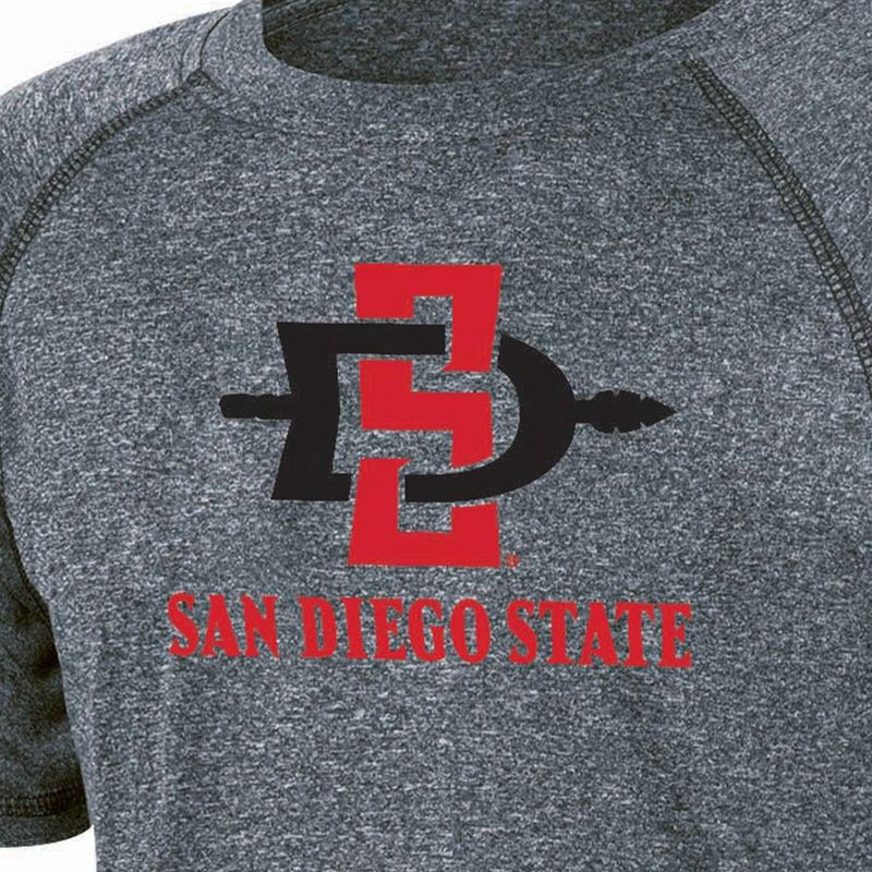 slide 3 of 3, NCAA San Diego State Aztecs Boys' Gray Poly T-Shirt - M, 1 ct