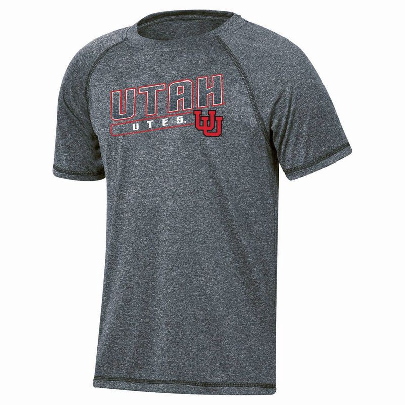 slide 1 of 2, NCAA Utah Utes Boys' Gray Poly T-Shirt - M, 1 ct