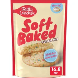 Betty Crocker Soft Baked Birthday Cake Batter Cookie Mix - 16.8oz