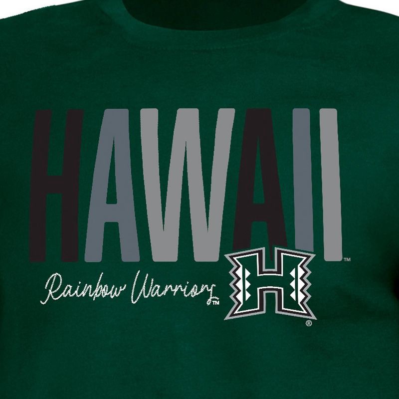 slide 3 of 3, NCAA Hawaii Rainbow Warriors Girls' Crew Neck T-Shirt - S, 1 ct